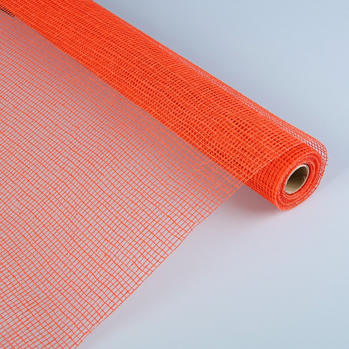 Сетка «Джут» натуральная, BOZA, ярко-оранжевый, 0,53 x 4,57 м