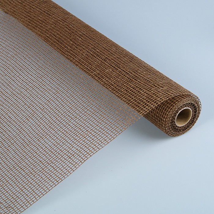 Сетка «Джут» натуральная, BOZA, шоколадный, 0,53 x 4,57 м