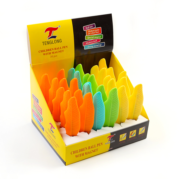 Ручка шариковая-прикол Лист МИКС