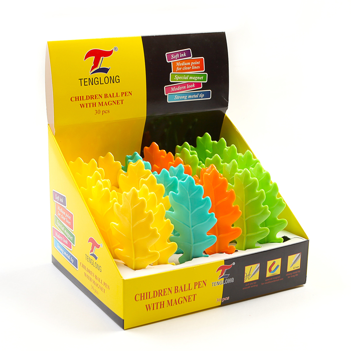 Ручка шариковая-прикол Дубовый лист МИКС