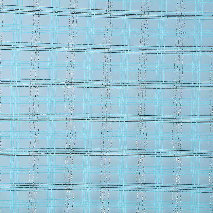 Сетка «Поло» натуральная металлизированная, BOZA, светло-голубой, 0,53 x 4,57 см