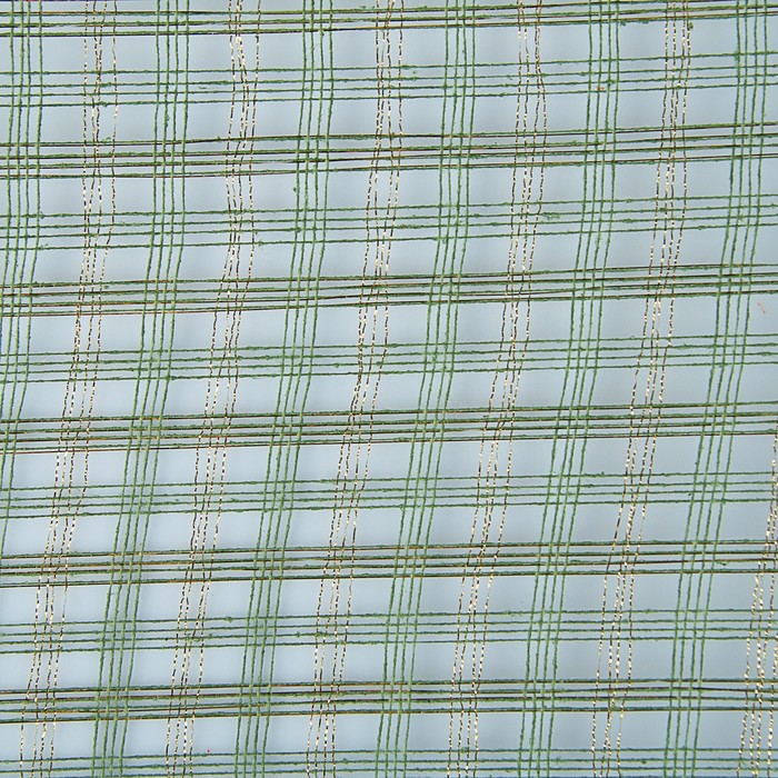 Сетка «Поло» натуральная металлизированная, BOZA, изумрудный, 0,53 x 4,57 см