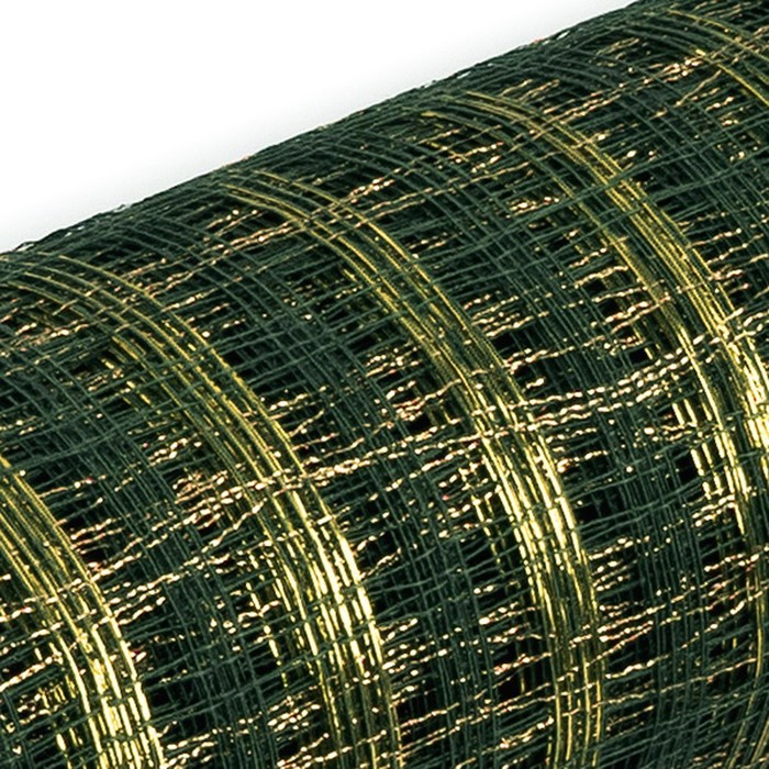 Сетка «Поло» натуральная металлизированная, BOZA, изумрудный, 0,53 x 4,57 см