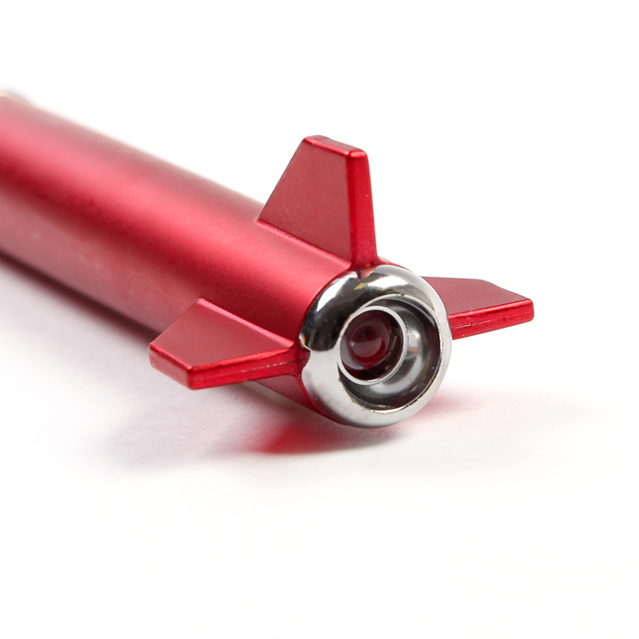 Ручка шариковая-прикол Ракета с фонариком МИКС