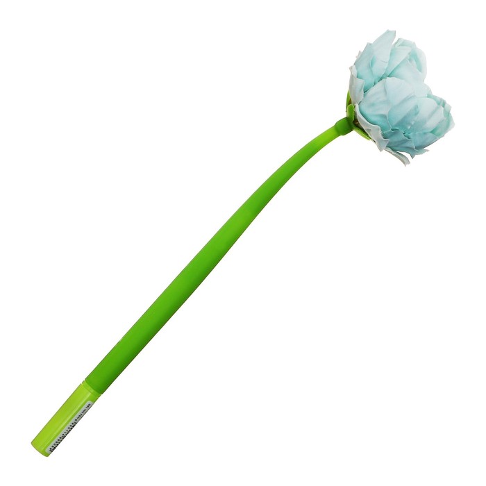 Ручка шариковая-прикол Роза с фонариком и стилусом