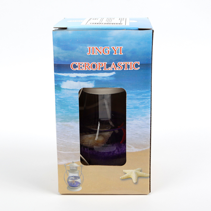 Свеча гелевая "Фонарик" фиолетовый