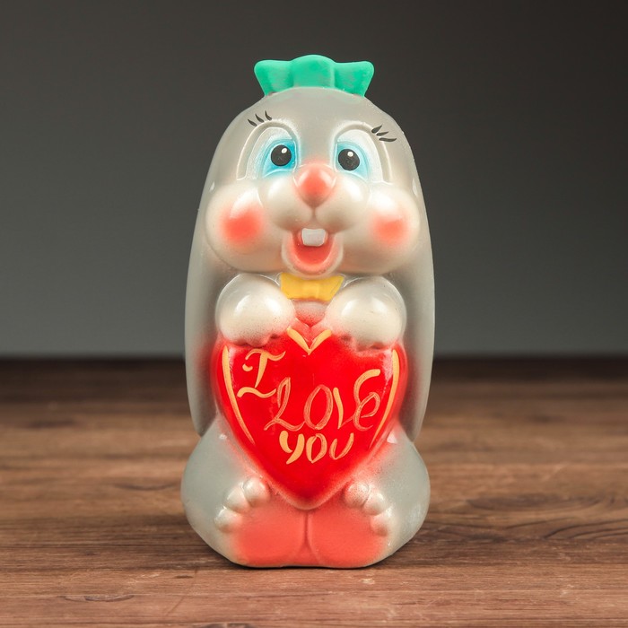 Копилка "Зайчик с сердцем" глянец