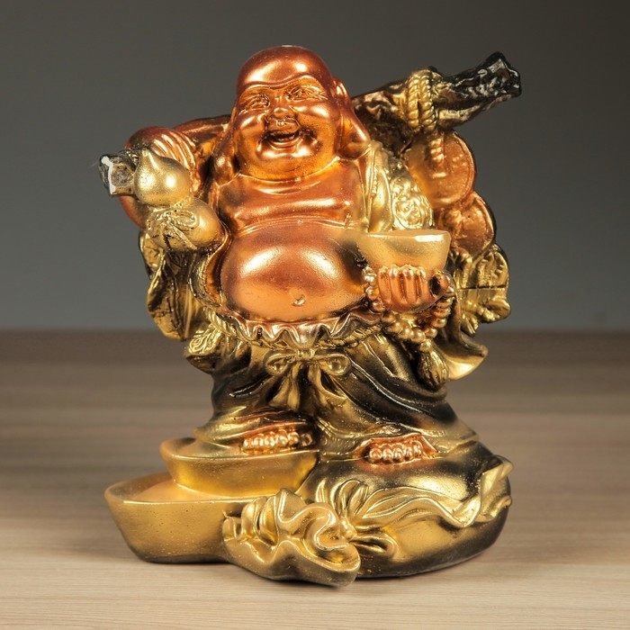 Копилка "Хотэй на мешке" цветной гипс