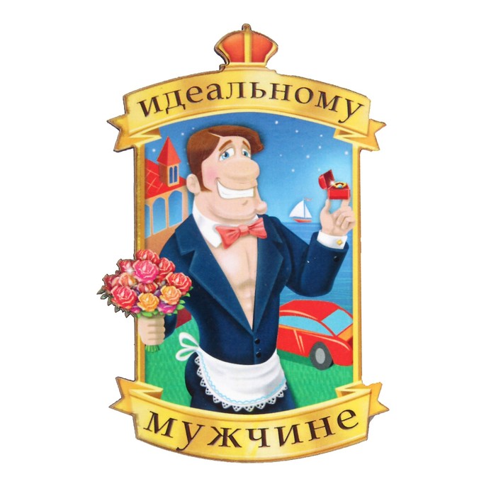 Магнит "Идеальному мужчине" 6х9 см