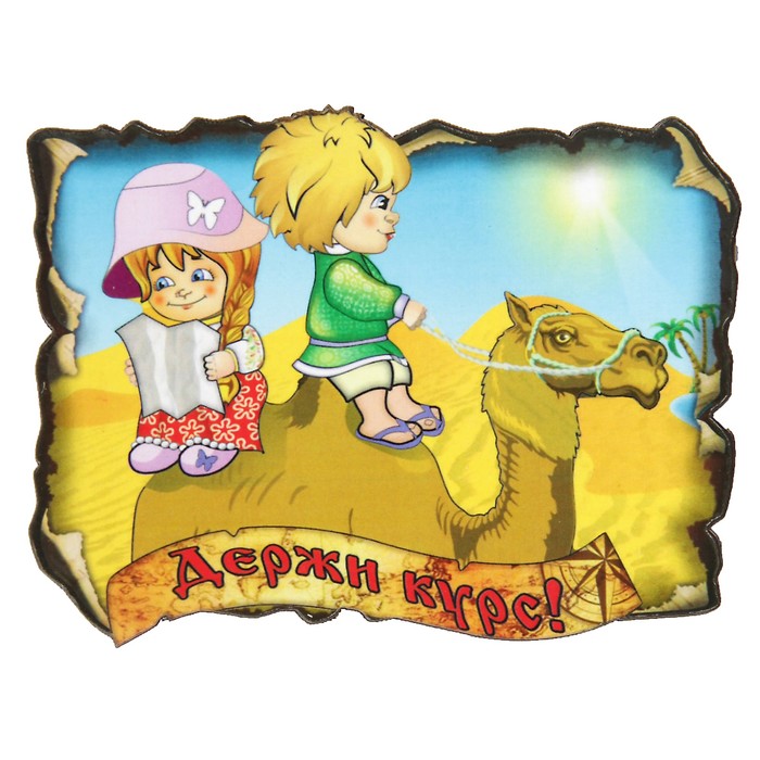 Магнит "Держи курс" 6х9 см