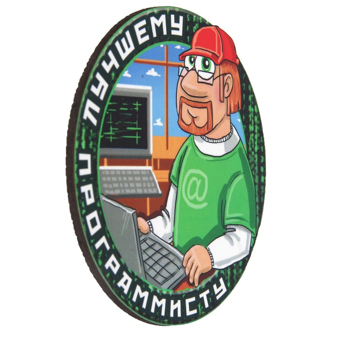Магнит "Программисту" 6х9 см