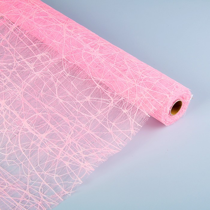 Сетка «Флерон», металлизированная, BOZA, светло-розовый, 0,53 x 4,57 м