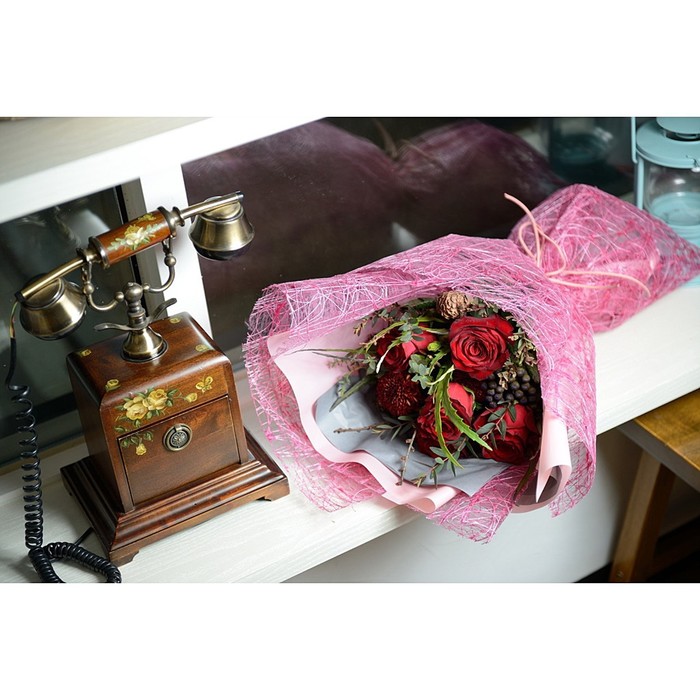 Сетка «Флерон», металлизированная, BOZA, светло-розовый, 0,53 x 4,57 м