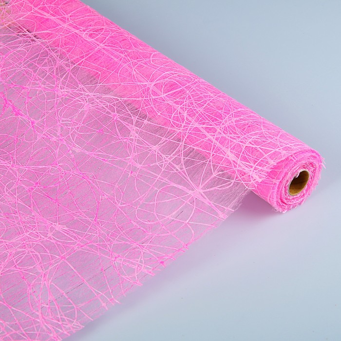 Сетка «Флерон», металлизированная, BOZA, ярко-розовый, 0,53 x 4,57 м