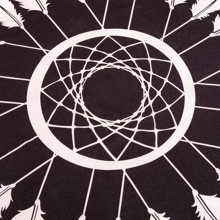 Полотенце пляжное круглое Этель " Black and white ", 150х150 см, 100 % п/э