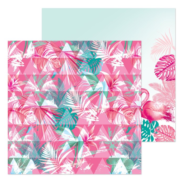 Бумага для скрапбукинга "Цветочное настроение" 20х20 см, 180 г/м