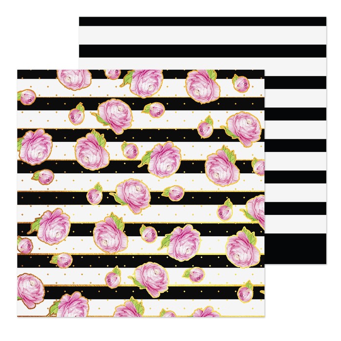 Бумага для скрапбукинга «Черно‒белый», 20 х 20 см