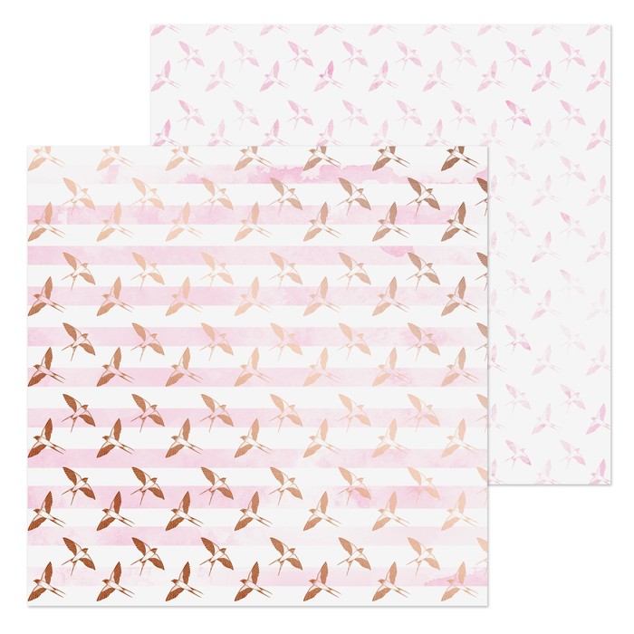 Бумага для скрапбукинга "Птички" 20х20 см, 180 г/м