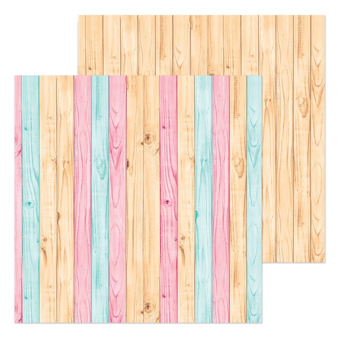 Бумага для скрапбукинга "Досочки" 20х20 см, 180 г/м