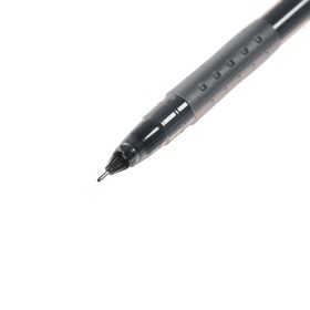 Ручка гелевая, 0.38 мм, чёрная, прозрачный корпус, бесстержневая, игольчатый пишущий узел от Сима-ленд