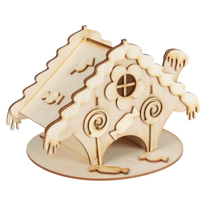 Чайный домик из фанеры "Конфетки" 21х16х21см (ЧД 00-31)