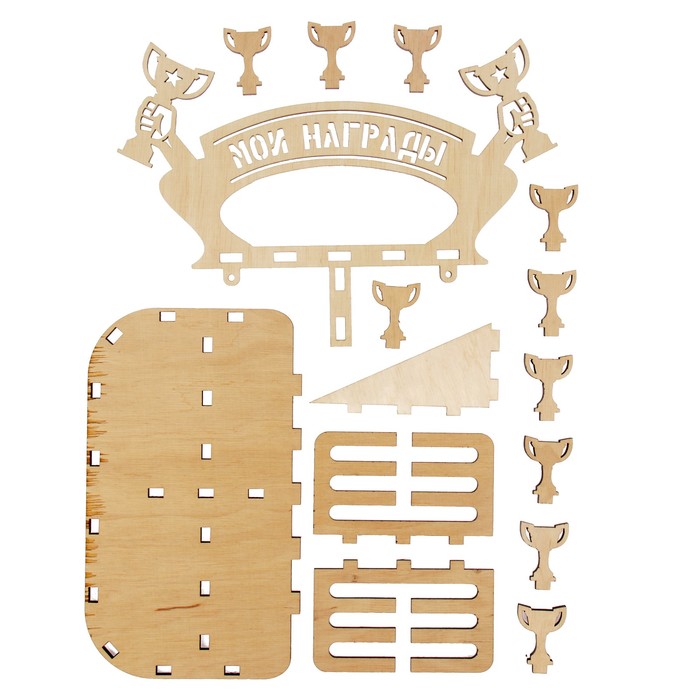 Медальница-полка (15 деталей) "Мои награды" 30х22х14,5 см