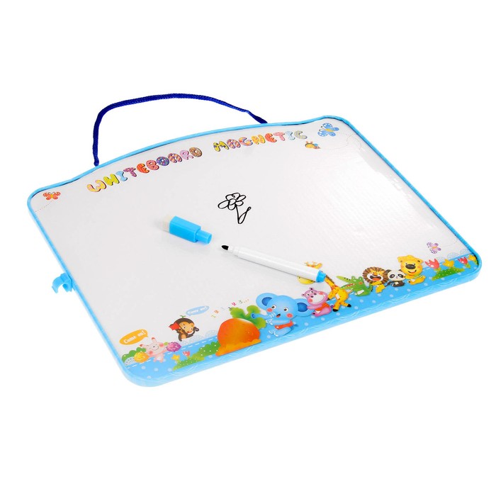 Доска для рисования двухсторонняя, оборот пазл, синяя