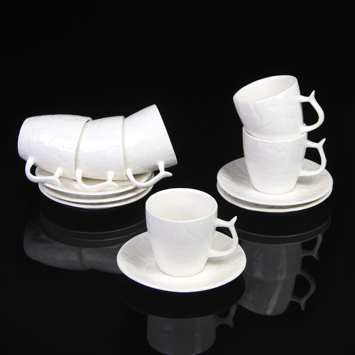 Сервиз кофейный 12 предметов "Арабика" чашка 7,4х5,7х5,8 см, блюдце d-12 см