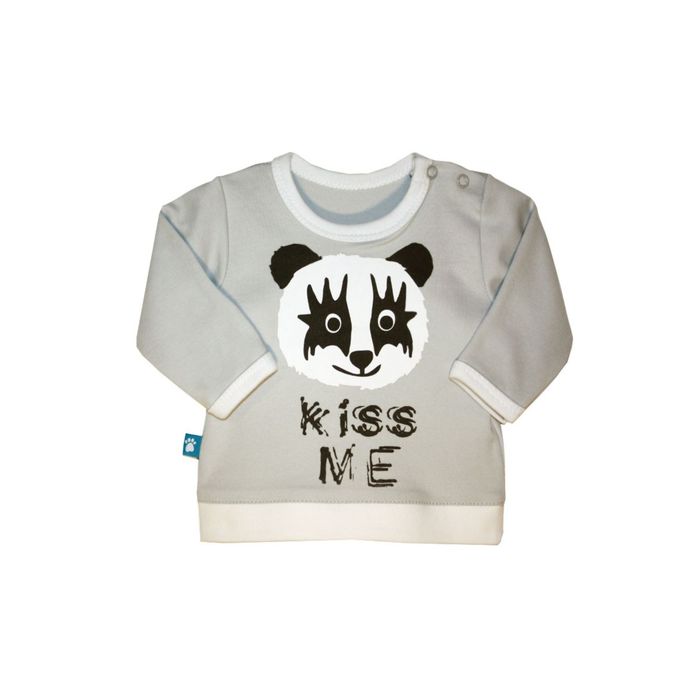 Джемпер детский "Озорные панды", рост 62 см, цвет серый 7921