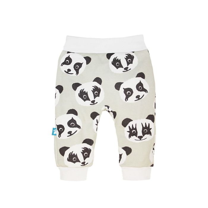 Штанишки детские "Озорные панды", рост 62 см, цвет серый 5821