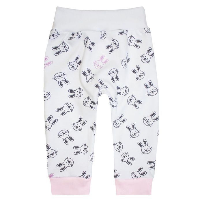 Штанишки детские "Ушастый заяц", рост 62 см, цвет розовый 5879