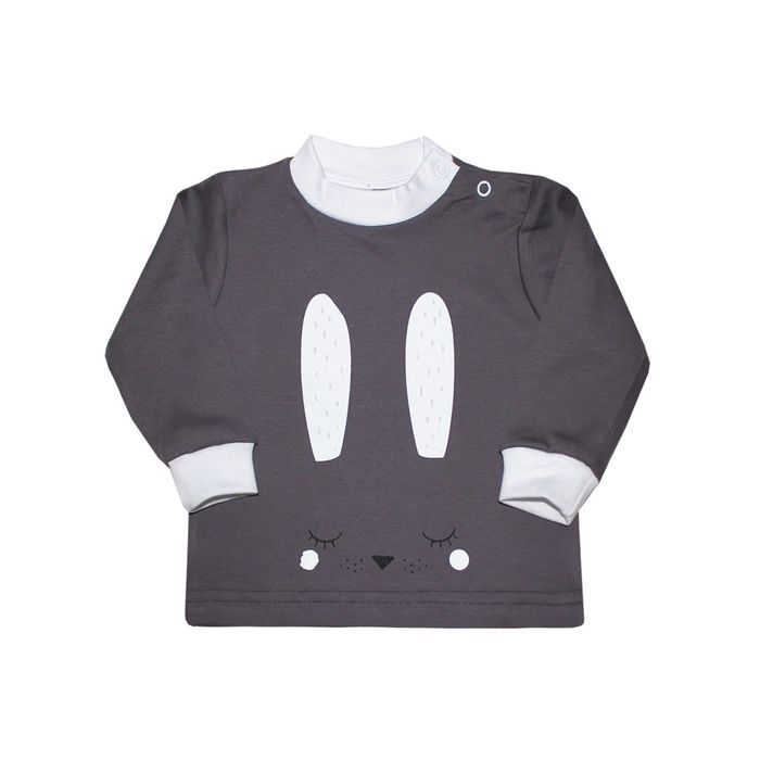 Джемпер детский "Ушастый заяц", рост 62 см, цвет серый 7979
