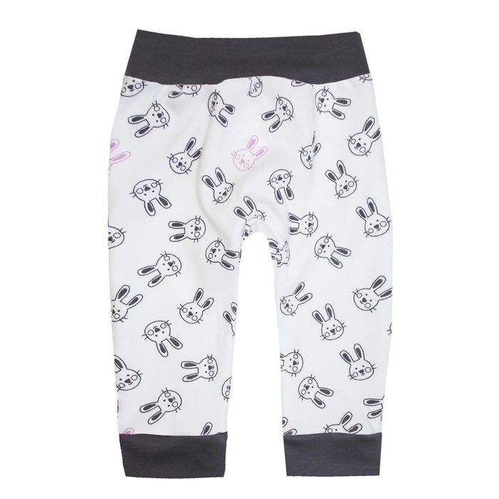 Штанишки детские "Ушастый заяц", рост 62 см, цвет серый 5979