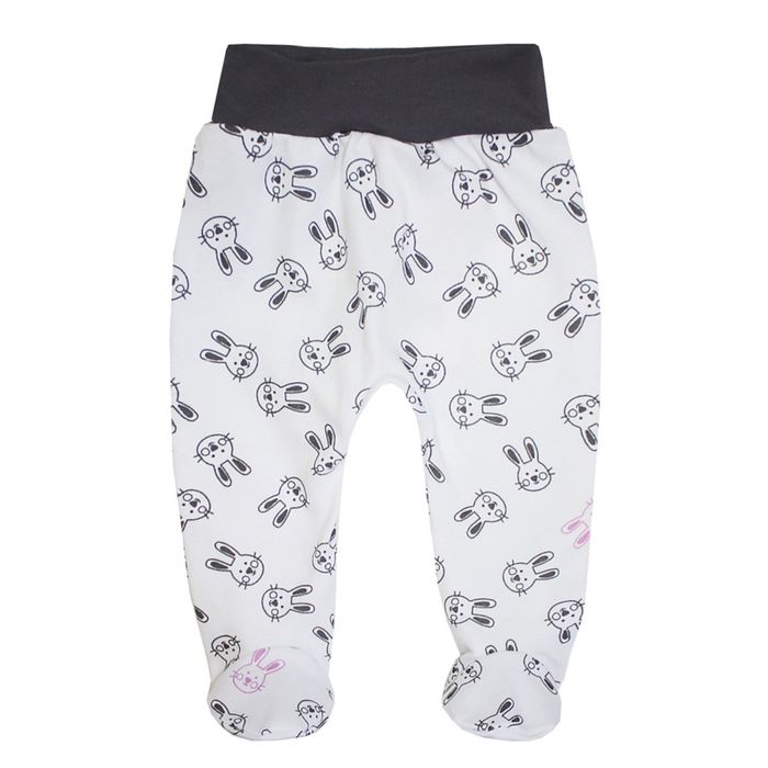 Ползунки детские "Ушастый заяц", рост 80 см, цвет серый 5079