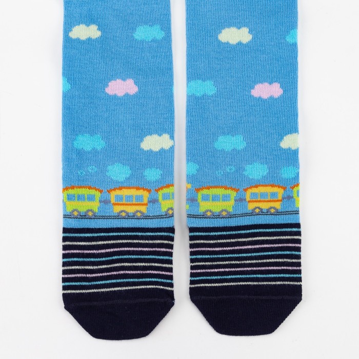 Колготки для мальчика КДМ1-3085, цвет голубой, рост 74-80 см