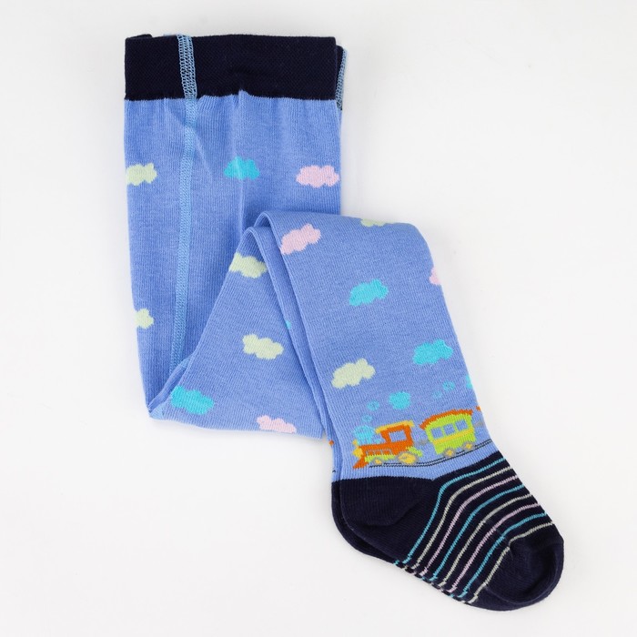 Колготки для мальчика КДМ1-3085, цвет голубой, рост 74-80 см