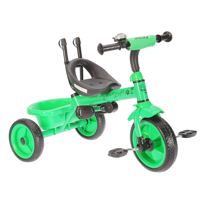 Велосипед трехколесный Micio Light 2018, колеса EVA 10"/8", цвет зеленый