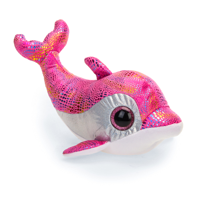 Мягкая игрушка "Дельфин Sparkles", цвет розовый, 25 см