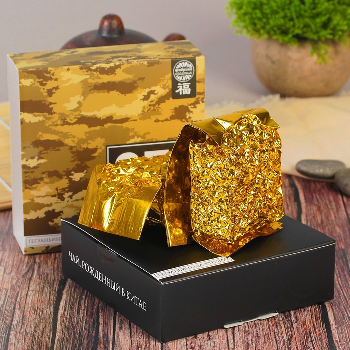 Набор чая Тегуаньинь, Да Хун Пао "23 февраля", 2 пакета по 50 г