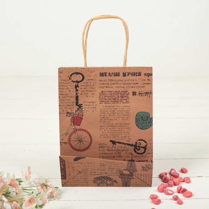 Пакет крафт 18 х 24 х 8 см