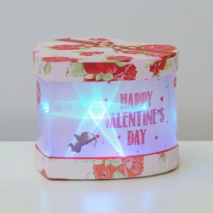 Коробка подарочная со светодиодом 15 х 12 х 15