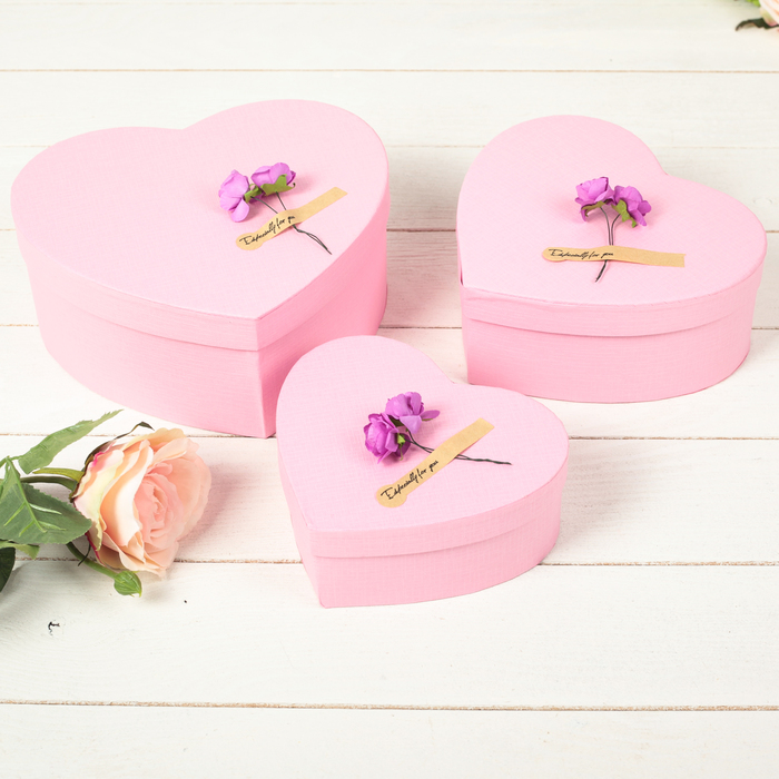 Набор коробок 3в1, 21,5 х 20,5 х 9 - 15,5 х 13,5 х 6 см