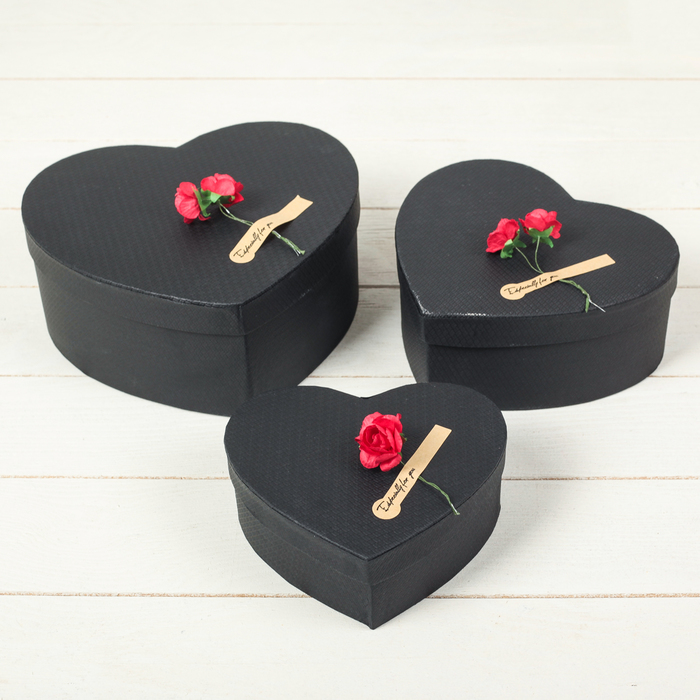 Набор коробок 3в1, 21,5 х 20,5 х 9 - 15,5 х 13,5 х 6 см