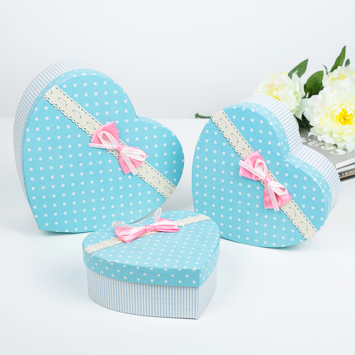 Набор коробок 3в1, 21,5 х 20,5 х 9 - 15,5 х 13,5 х 6 см