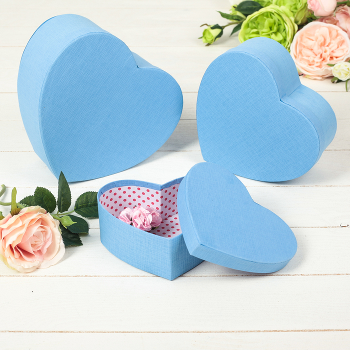 Набор коробок 3в1, 21,5 х 20,5 х 9 - 15,5 х 13,5 х 6 см