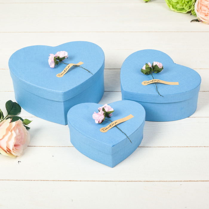 Набор коробок 3в1, 21,5 х 20,5 х 9 - 15,5 х 13,5 х 6 см