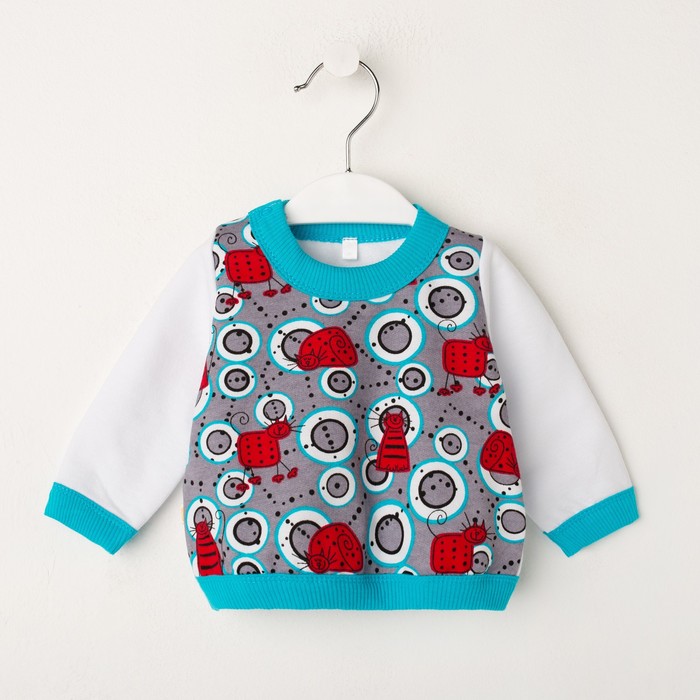 Толстовка детская, рост 62 см,цвет белый ТЛ-227_М