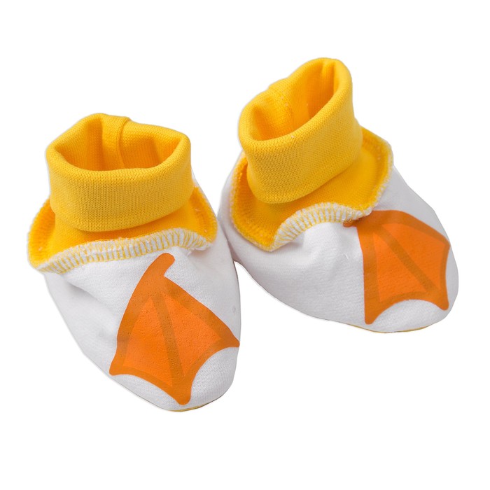 Пинетки детские, цвет белый/жёлтыйУ-ПН-031А