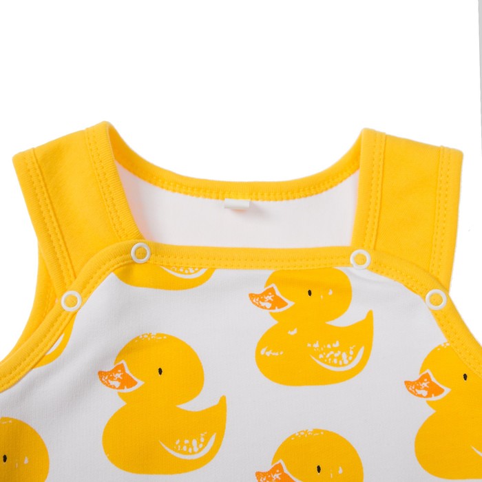 Спальник-кокон детский для новорожденных детей, размер 56-62 см, цвет белый, принт жёлтые ут 32424