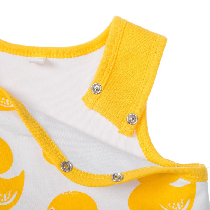 Спальник-кокон детский для новорожденных детей, размер 56-62 см, цвет белый, принт жёлтые ут 32424